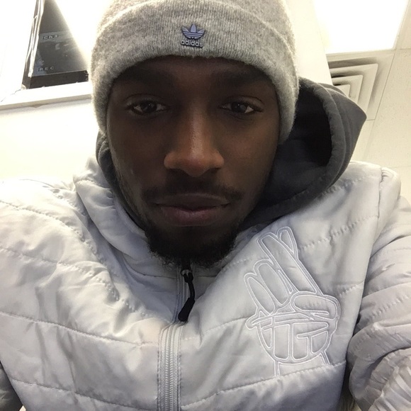 Black and burgundy zip up Hoodie - Picture 2 of 2